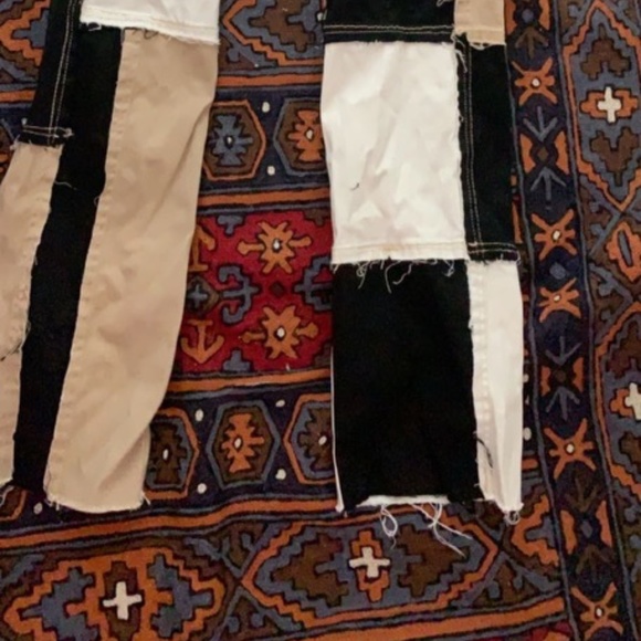 Brown, white and black patchwork denim never worn - Picture 2 of 9